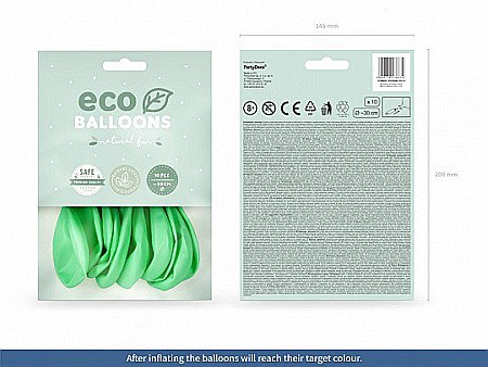 PD BALOANE Eco Balloons 26cm, metallic mint 10/SET ECO26M-103-10 [1]
