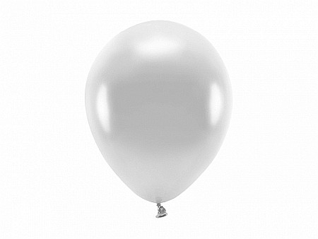 Baloane latex - PD BALOANE Eco Balloons 26cm, metallic silver 10/SET ECO26M-018-10