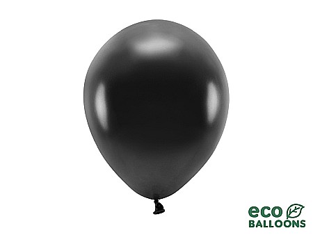 Baloane latex - PD BALOANE Eco Balloons 26cm, metallic black 10/SET ECO26M-010-10