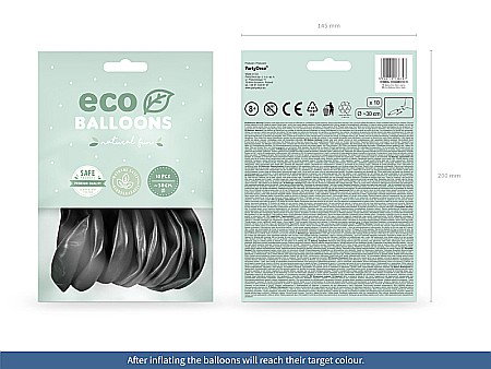 PD BALOANE Eco Balloons 26cm, metallic black 10/SET ECO26M-010-10 [1]