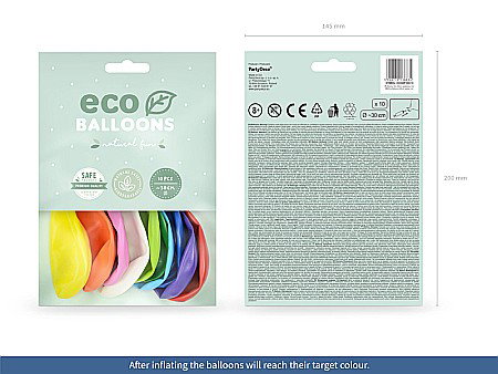 PD BALOANE Eco Balloons 26cm, pastel mix 10/SET ECO26P-000-10 [1]