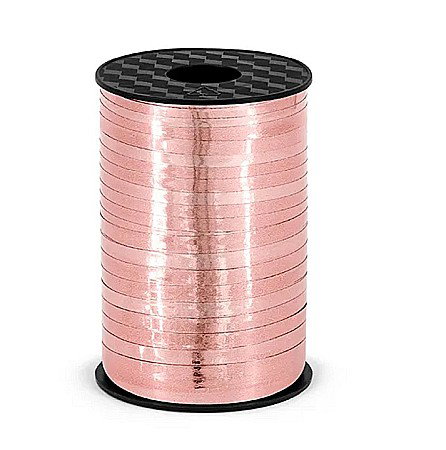Fundite, Panglici , Benzi Craciun - PD RAFIE ribbon, rose gold, 5mm/225m PRM5-019R