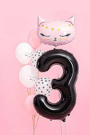 PD BALON FOLIE ALUMINIU Number "3", 86cm, black FB1M-3-010 [3]