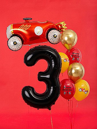 PD BALON FOLIE ALUMINIU Number "3", 86cm, black FB1M-3-010 [4]