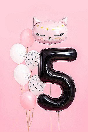 PD BALON FOLIE ALUMINIU Number "5", 86cm, black FB1M-5-010 [1]