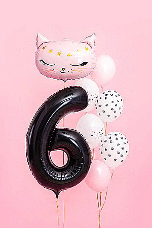 PD BALON FOLIE ALUMINIU Number "6", 86cm, black FB1M-6-010 [1]