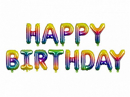Baloane si accesorii - PD BALON FOLIE ALUMINIU Happy Birthday, 340x35cm, rainbow FB71