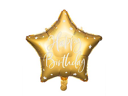 Happy birday "elegant" - PD BALON FOLIE ALUMINIU& Happy Birthday, 40cm, gold FB93-019