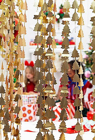 PD GHIRLANDA Christmas trees, gold, 100 x 245cm GNT3-019 [3]