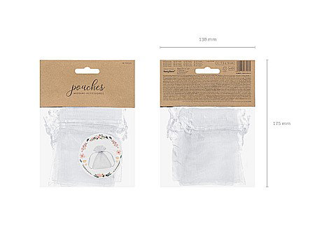 PD SAC ORGANZA, Organza pouches white, 10cm 10/SET WRG5-008-10 [1]