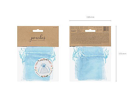 PD SAC ORGANZA, Organza pouches sky-blue, 10cm 10/SET WRG5-011-10 [1]