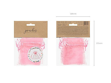 PD SAC ORGANZA, Organza pouches pink, 10cm 10/SET WRG5-081-10 [1]