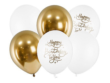PD BALOANE Balloons 30 cm, Happy Birthday To You, mix, 6/SET SB14P-305-000-6 [0]
