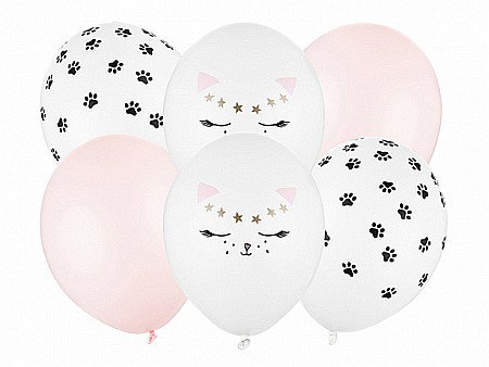 Baloane latex - PD BALOANE Balloons 30cm, Cat, mix 6/SET SB14P-306-000-6