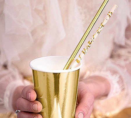 PD PAIE DIN HARTIE PENTRU BAUTURI metallic gold marble,powder pink 19.5cm 10/set SPP13M-081P [2]