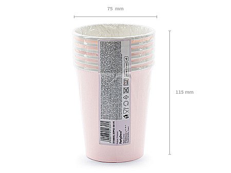 PD PAHARE CARTON Happy B'day!, light powder pink, 220ml 6/SET KPP63-081PJ-EU3 [4]