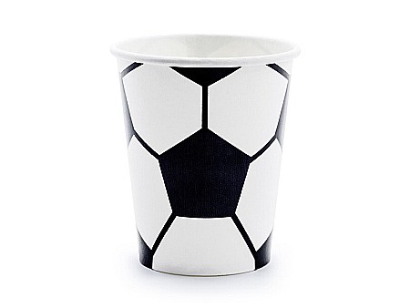 Farfurii/ Pahare/ Servetele/ Paie/ Tacamuri/ Fete masa - PD PAHARE CARTON Football, mix, 260ml 6/SET KPP72-EU3