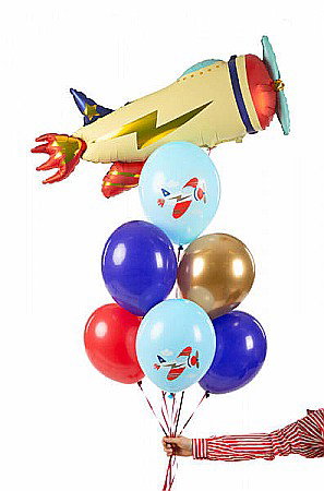 PD BALOANE Balloons 30cm, Plane, Pastel light blue, 6/SET SB14P-312-000-6 [2]