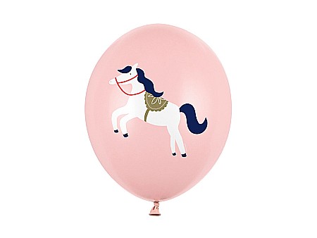 Baloane latex - PD BALOANE Balloons 30cm, Little horse, Pastel Pale Pink, 6/set SB14P-316-081J-6