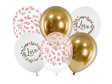 Baloane latex - PD BALOANE Balloons 30cm, Love, mix, 6/SET SB14P-321-000-6