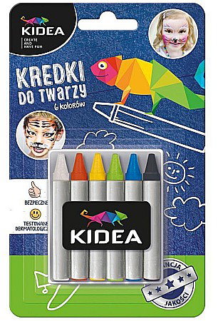 Machiaj, Tatuaje, Masti - DE SET CREIOANE PICTURA PE FATA 6 CULORI KIDEA KDT6KA