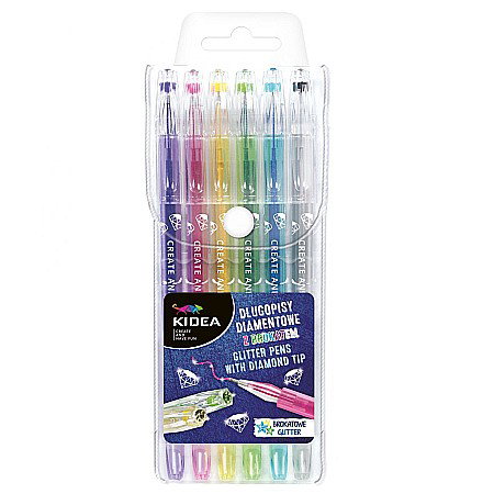 Pixuri cu glitter/ metalizate/ fluo - PIX VARF DIAMANT GLITTER 6/SET KIDEA DDB6KA