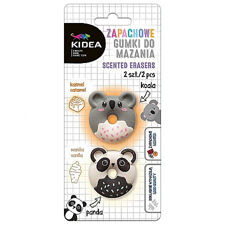 RECHIZITE SCOLARE IPB - DE RADIERA PARFUMATA PANDA SI COALA 2/SET KIDEA GMZPK2KA