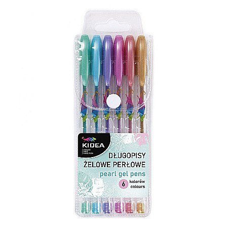 Pixuri cu gel - PIX GEL PASTEL PERLAT 6/SET KIDEA DZP6KA