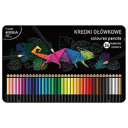 RECHIZITE SCOLARE IPB - DE CREIOANE COLORATE TRIUNGHIULARE CUTIE METAL CULORI INTENSE 36/SET KIDEA KTMP36KA