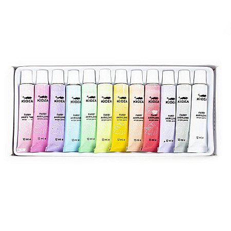 DE VOPSEA ACRILICA 12ML 12 CULORI/SET PASTEL KIDEA FAAP12KA [1]