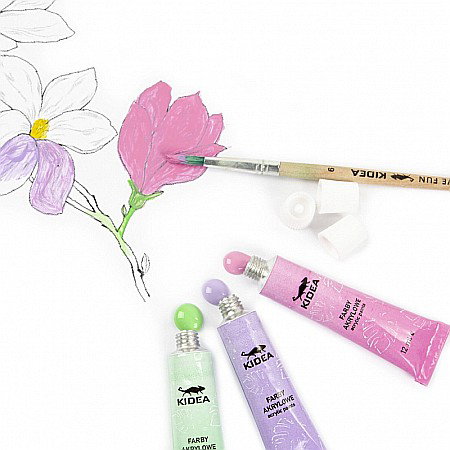 DE VOPSEA ACRILICA 12ML 12 CULORI/SET PASTEL KIDEA FAAP12KA [3]
