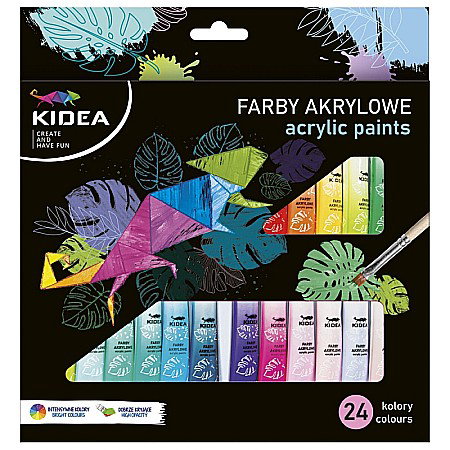 RECHIZITE SCOLARE IPB - DE VOPSEA ACRILICA 6ML 24 CULORI/SET KIDEA FAA24KA