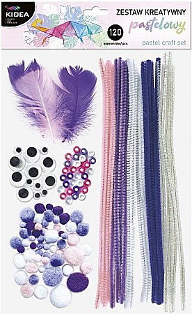 Seturi Creative pentru Copii - DE SET CREATIV KIDEA PASTEL 120 PIESE PZK120KA