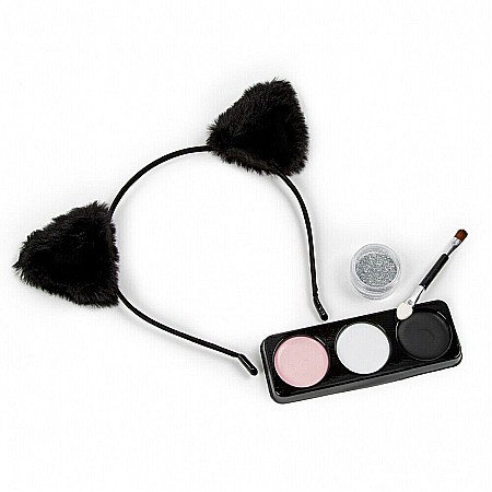 DE SET PICTURA PE FATA 3 CULORI + APLICATOR + CORDELUTA KITTEN KIDEA FDTZKOKA [1]