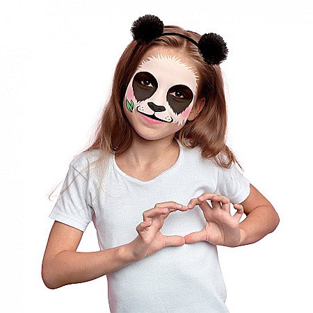 DE SET PICTURA PE FATA 4 CULORI + APLICATOR + CORDELUTA PANDA KIDEA FDTZPAKA [2]