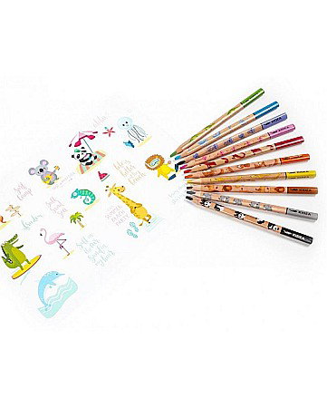DE CREIOANE COLORATE JUMBO SAFARI 10 CULORI/SET KIDEA KTJS10KKA [3]