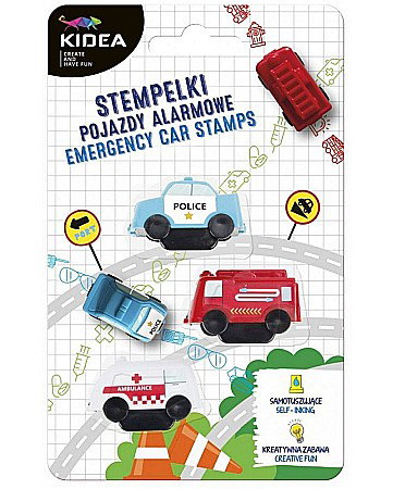 Stampile Copii - DE STAMPILE KIDEA 3/SET VEHICULE DE URGENTA SPA3KA