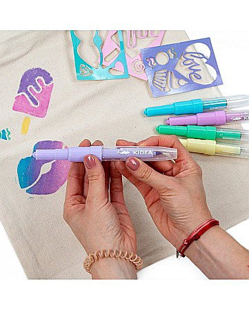 DE MARKERE SPRAY PENTRU TEXTILE 5 CULORI/SET PASTEL SWEET LOVE KIDEA MTSSSW5KA [2]