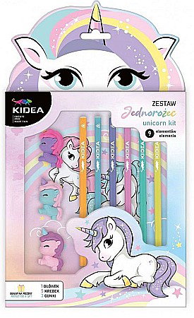 RECHIZITE SCOLARE IPB - DE SET SCOALA 9 PIESE KIDEA UNICORN ZOGUKA
