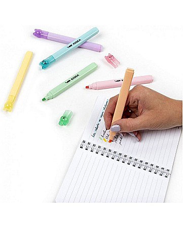 DE TEXTMARKER PISICI 6/SET CULORI PASTEL KIDEA FK6KKA [4]