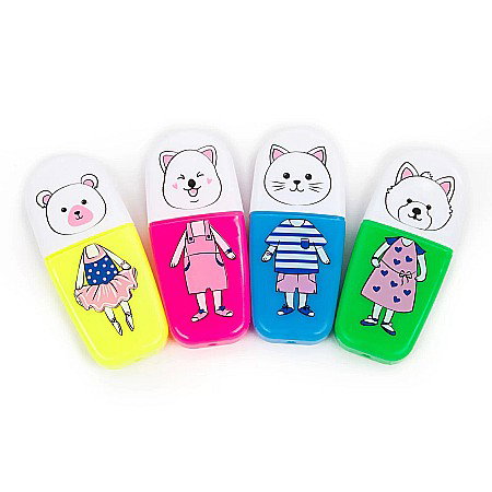DE TEXTMARKER 4/SET CULORI INTENSE ANIMALE NEW LOOK KIDEA ZZNLKA [1]