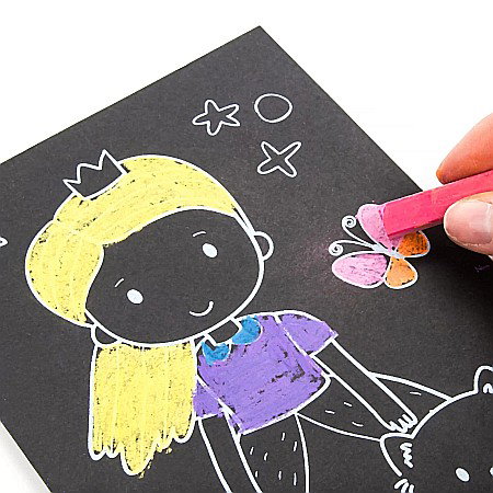 DE SET DESEN 6 CULORI PASTELURI CRETATE PRINCESS KIDEA ZRPKKA [1]
