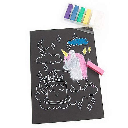 DE SET DESEN 6 CULORI PASTELURI CRETATE UNICORN KIDEA ZRPJKA [2]