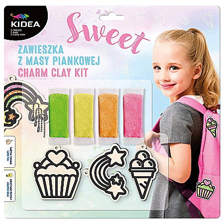 Seturi Creative pentru Copii - DE SET CREATIV 3 PANDANTIVE LEMN + SPUMA 4 CULORI SWEET KIDEA ZMPSKA