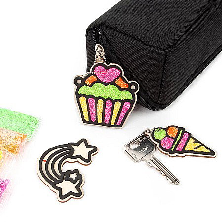 DE SET CREATIV 3 PANDANTIVE LEMN + SPUMA 4 CULORI SWEET KIDEA ZMPSKA [3]