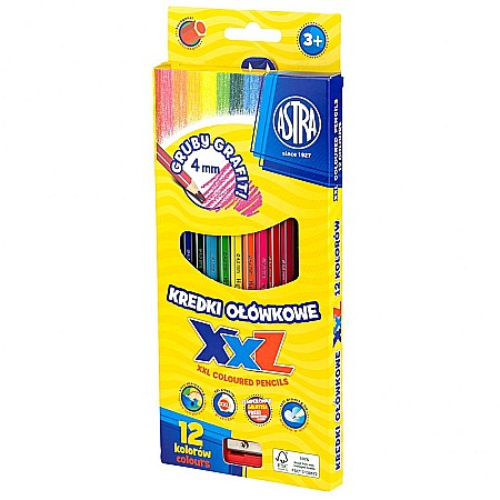 Creioane colorate - AS CREIOANE COLORATE 12/SET HEXAGONALE + ASCUTITOARE ASTRA 312120002