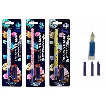 Stilouri si Rollere cu Cerneala - AS STILOU ASTRA YUMMY + 3 PATROANE CERNEALA 203120006