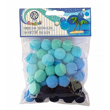 HOBBY - AS POMPOM 20MM MIX ALBASTRU 335121020