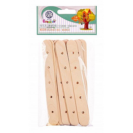 Betisoare, Paletine Lemn - AS PALETINE LEMN 15CM CU 5 GAURI 15/SET NATUR 335122007