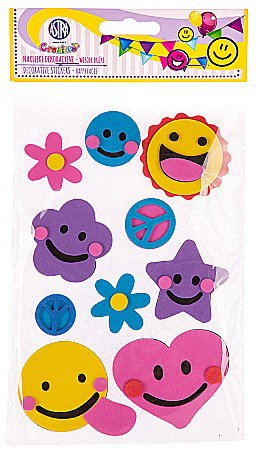 HOBBY - AS STICKER SPUMA HAPPY SMILEYS 10/SET ASTRA CREATIVO 335122018